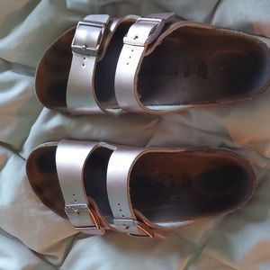 Birkenstocks. Rose gold.  Like new. Size 34